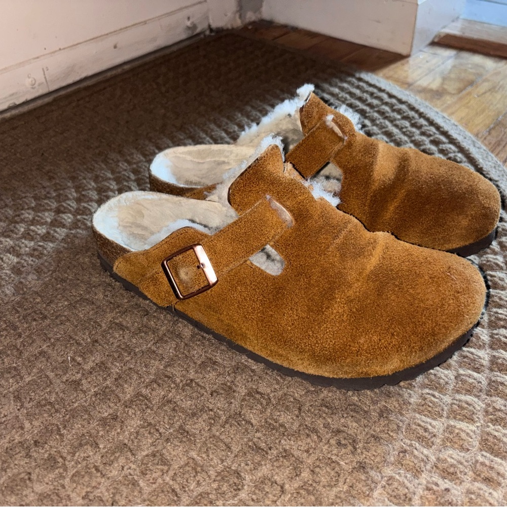 Birkenstock Brown Shearling Lined Mules